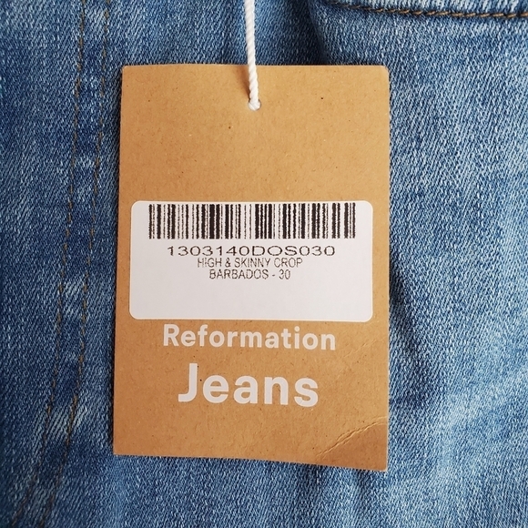 Reformation High & Skinny Barbados size 30 NWT - Picture 5 of 7